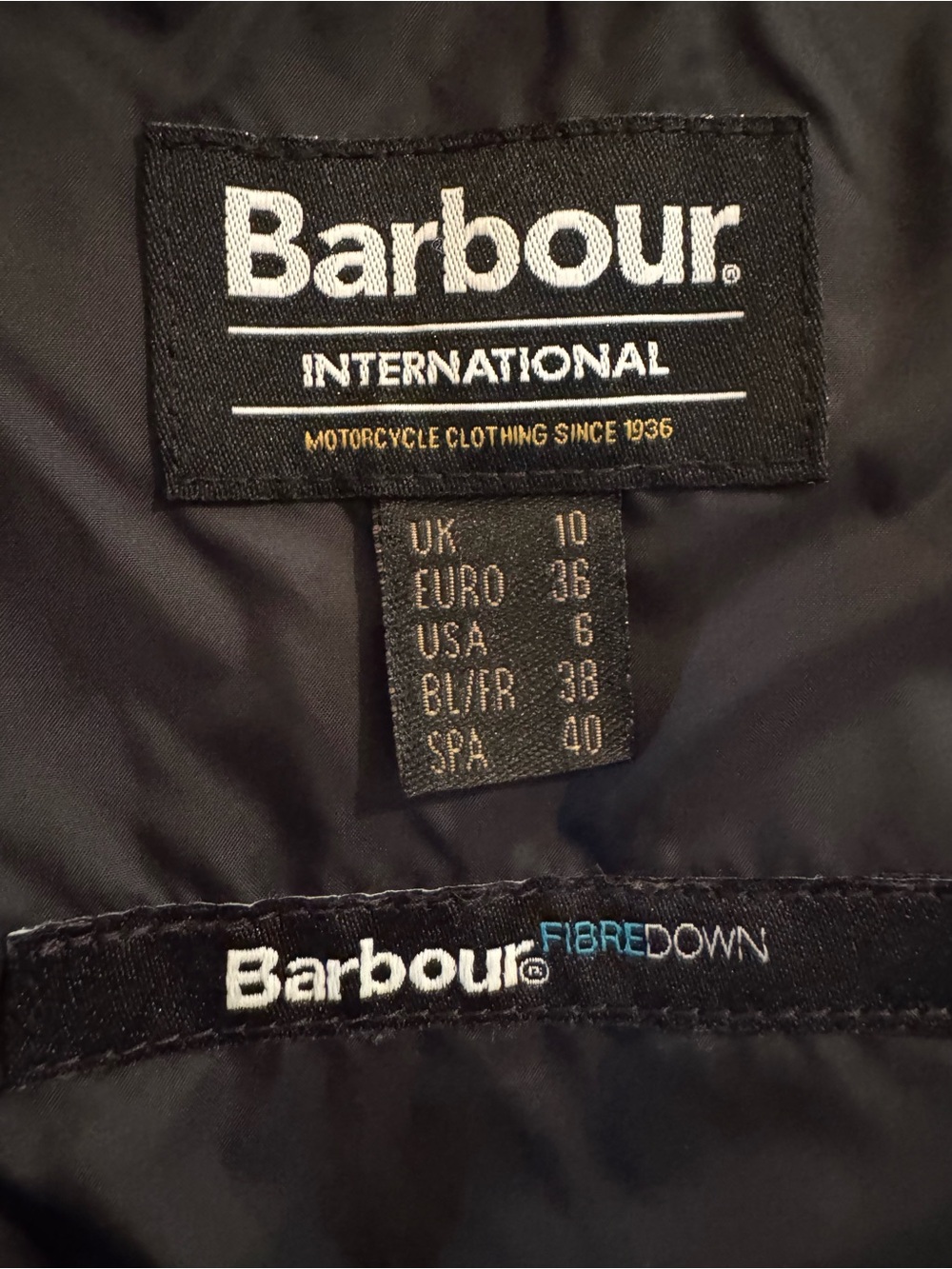 Barbour International Women's Dunnet Quilted Front Zip Sweatshirt Jacket Size 6 - Picture 7 of 8